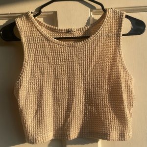 Cream Knit Tank Top Size S